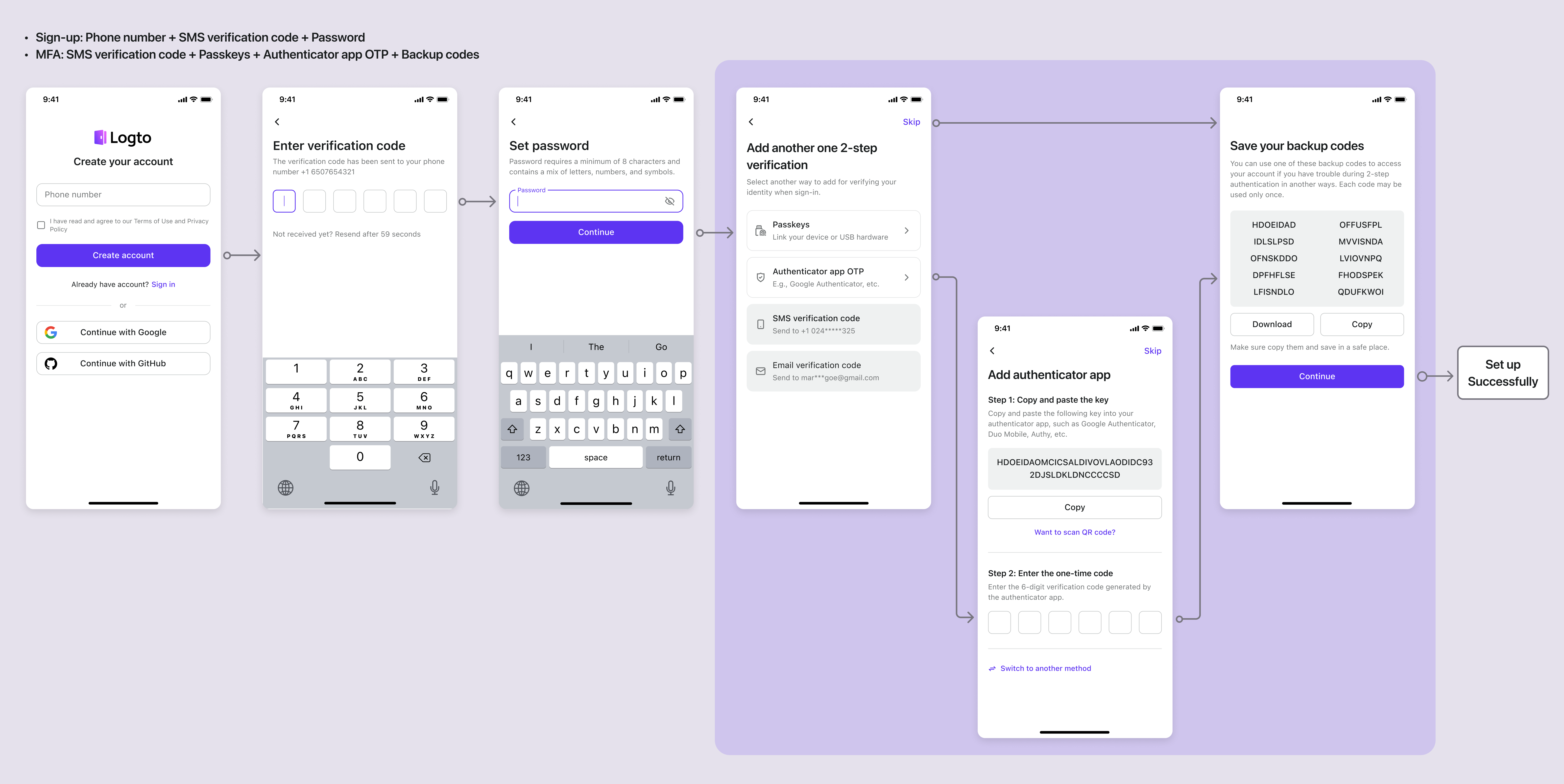 SMS MFA-Einrichtungsablauf 3
